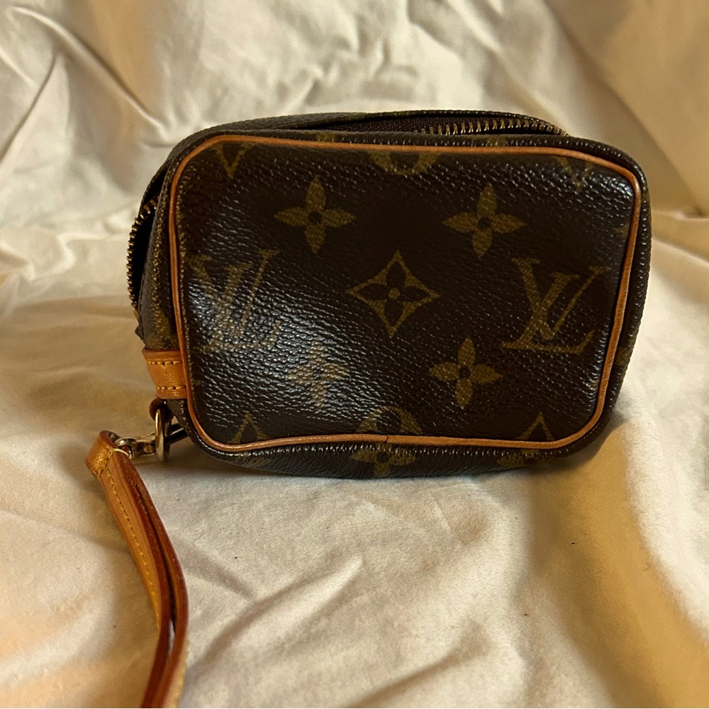 Louis Vuitton Wapity Trousse Pouch Monogram Leather brown and tan